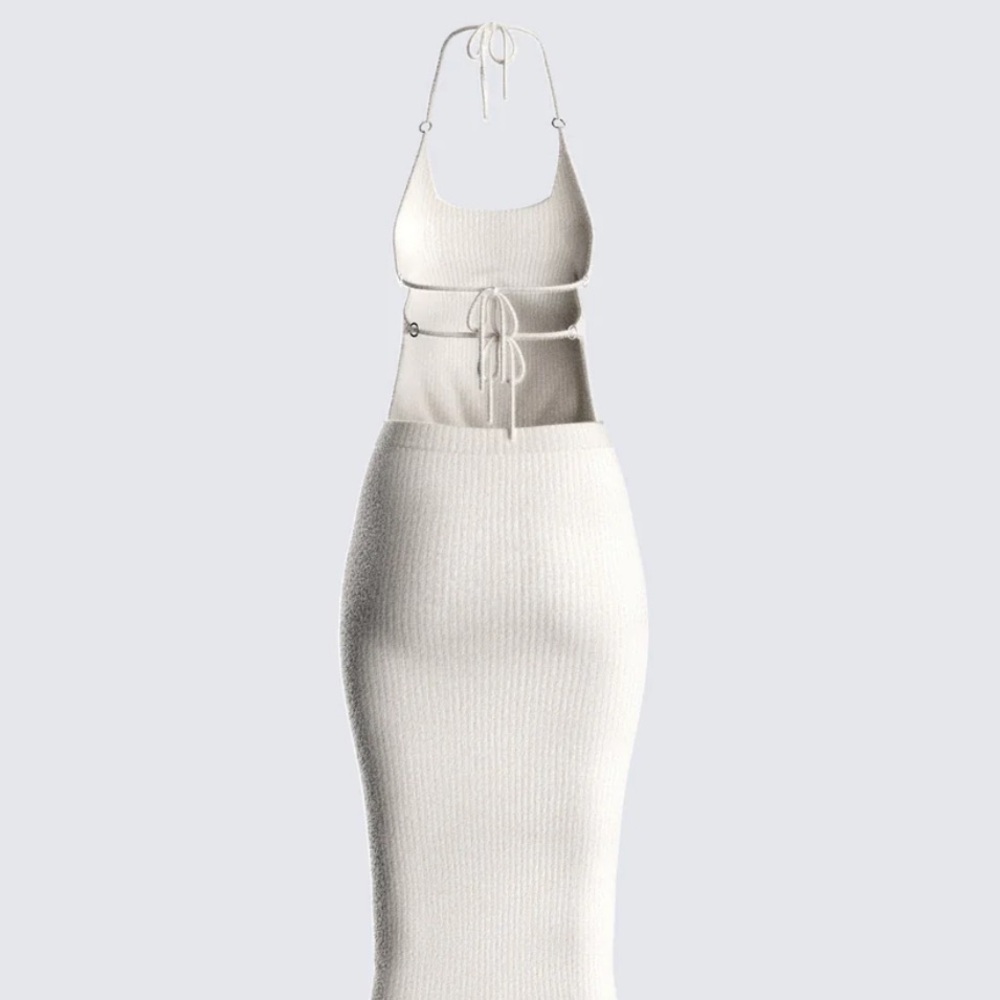 Finesse Liberty White Ribbed Knit Set - Picture 3 of 5